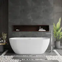 Athena 1650 x 700mm Double Ended Freestanding Bath – Compact Luxury Design