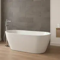 Athena 1650 x 700mm Double Ended Freestanding Bath – Compact Luxury Design
