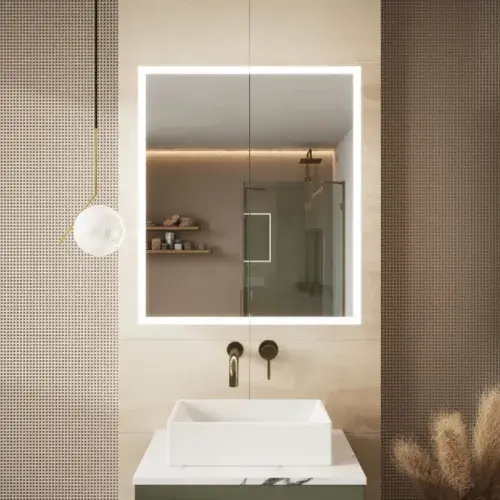AuraSync LED Bluetooth Mirror Cabinet 600 x 700mm