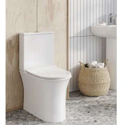 Azurea Comfort Height Close Coupled Back to wall Rimless Toilet