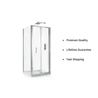 B6 Semi Frameless Bifold Shower Door Enclosure, Chrome