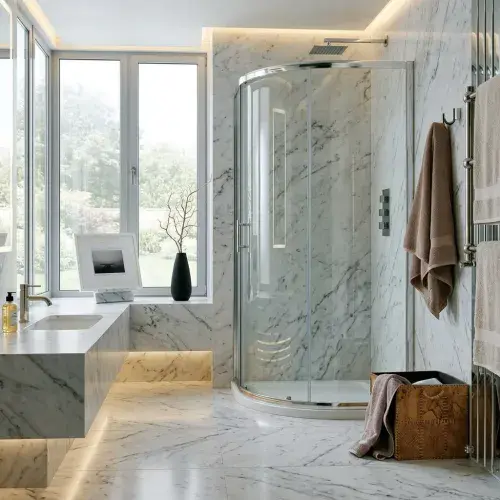 B6 Single Door Offset Quadrant Shower Enclosure, Various Sizes