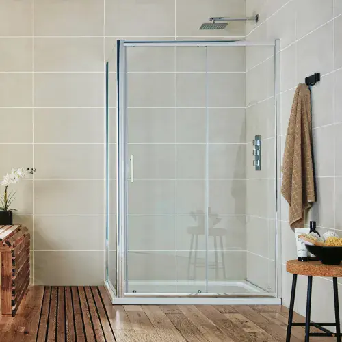 B6 Sliding Shower Door, Various Sizes, Optional Side Panel