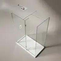 B8 Walk In Shower Screen & 300mm Hinged Flipper Panel | 8mm Glass