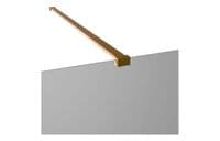 B8 Brushed Bronze Walk in Shower Screen 8mm Glass, Optional Side Panel