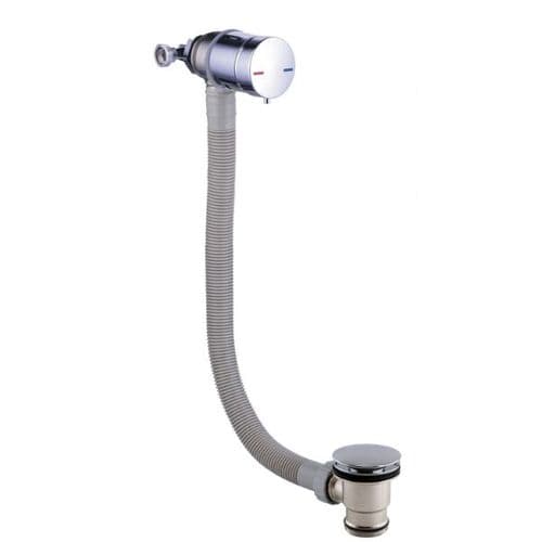 Bath Filler Tap Overflow With Click Clack Waste, Chrome or Matt Black