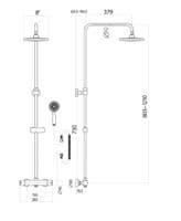 Bathcenter Matt Black Round Dual Head Thermostatic Mixer Shower