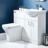 Bathcenter White 550mm Floor Standing Vanity Unit & Basin - 1 Tap Hole