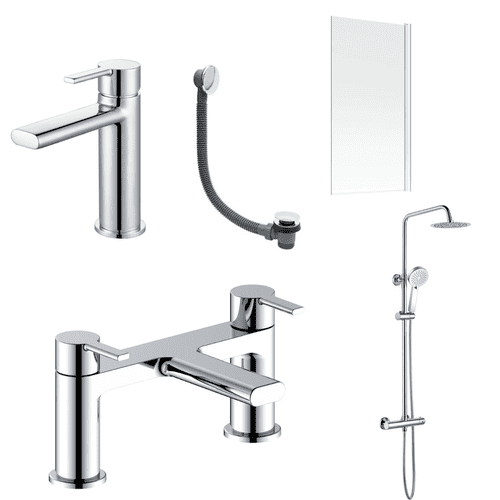 Bathroom Makeover Evolve Brassware Pack Chrome