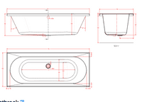 Beaufort Biscay 1700 x 700mm Double Ended Straight Bath