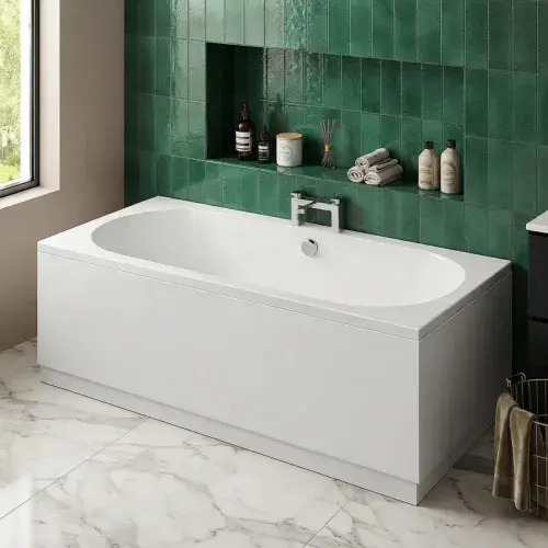 Beaufort Biscay 1700 x 750mm Double Ended Straight Bath | Reinforced Strength Optional