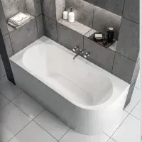 Beaufort Biscay Double Ended 1600 x 725mm Bath, Left Hand - Lifetime Guarantee