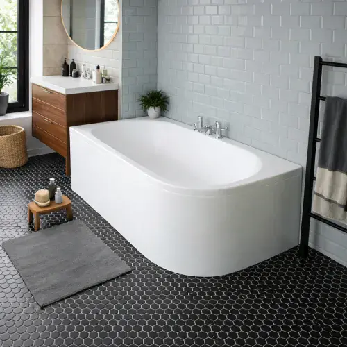 Beaufort Biscay Double Ended 1600 x 725mm Bath, Left Hand | Lifetime Guarantee