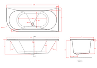 Beaufort Biscay Double Ended 1600 x 725mm Bath, Right Hand