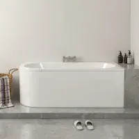 Beaufort Biscay Double Ended 1700 x 750mm Bath, Right Hand | Reinforced Strength Optional