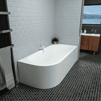 Beaufort Biscay Double Ended 1700 x 750mm Bath, Right Hand | Reinforced Strength Optional
