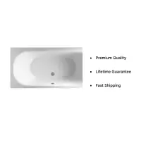 Beaufort Biscay Double Ended 1700 x 800mm Bath, Left Hand | Reinforced Strength Optional