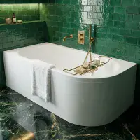 Beaufort Biscay Double Ended 1700 x 800mm Bath, Left Hand | Reinforced Strength Optional