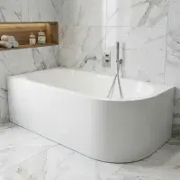 Beaufort Biscay Double Ended 1700 x 800mm Bath, Left Hand | Reinforced Strength Optional