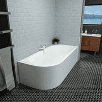 Beaufort Biscay Double Ended 1700 x 800mm Bath, Right Hand | Reinforced Strength Optional
