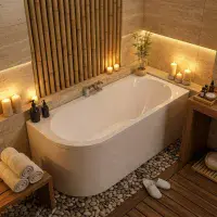 Beaufort Biscay Double Ended 1700 x 800mm Bath, Right Hand | Reinforced Strength Optional
