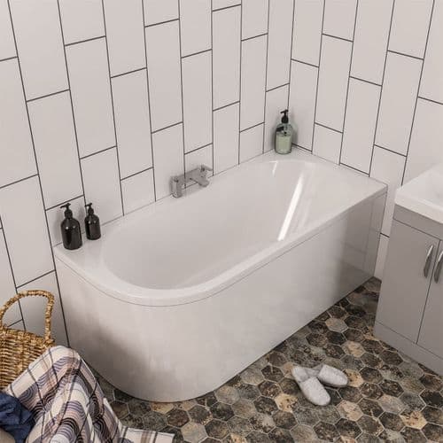 Beaufort Biscay Double Ended 1700 x 800mm Bath, Right Hand | Reinforced Strength Optional