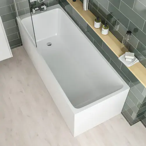 Beaufort Malin 1650 x 700mm Single Ended Bath Thin Rim Extra Space
