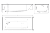 Beaufort Malin 1800 x 800mm Single Ended Bath Thin Rim Extra Space - Lifetime Guarantee