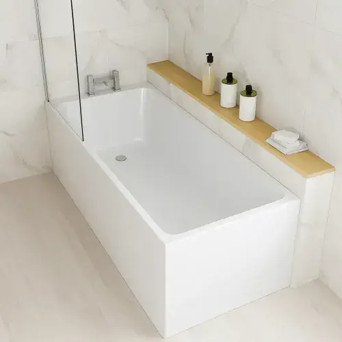 Beaufort Malin 1800 x 800mm Single Ended Bath Thin Rim Extra Space - Lifetime Guarantee