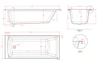 Beaufort Rockall 1650 x 700mm Single Ended Bath