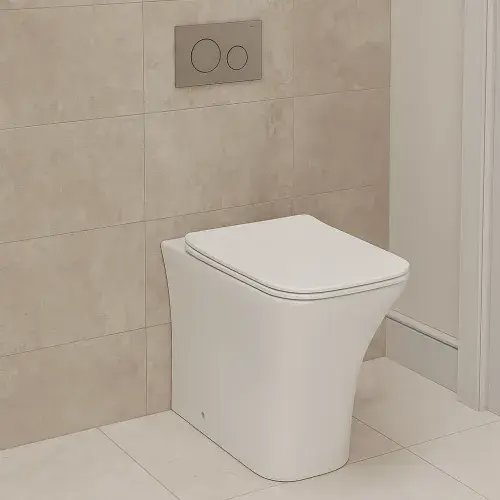 Beddington Back To Wall Eco Vortex WC Pan and Soft close Seat with Fixings - White