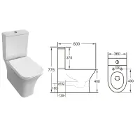 Beddington Close Coupled Back To Wall Eco Vortex Toilet - White