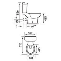 Belgravia 590mm Pedestal Basin and Toilet Suite Pack