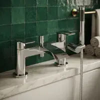 Belini Bath Shower Mixer Tap & Shower Kit | Chrome or Black