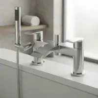 Belini Bath Shower Mixer Tap & Shower Kit | Chrome or Black