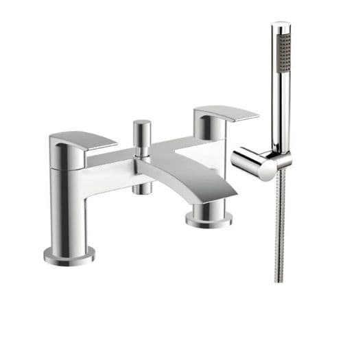 Belini Bath Shower Mixer Tap with Shower Kit & Bracket | Chrome or Matt Black