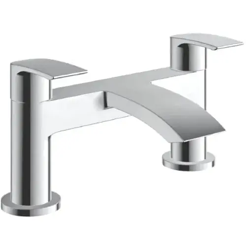 Belini Modern Bath Filler Tap | Twin Lever, Chrome or Matt Black Finish