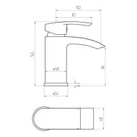 Belini Mono Basin Mixer Tap & Clicker Waste | Chrome or Black