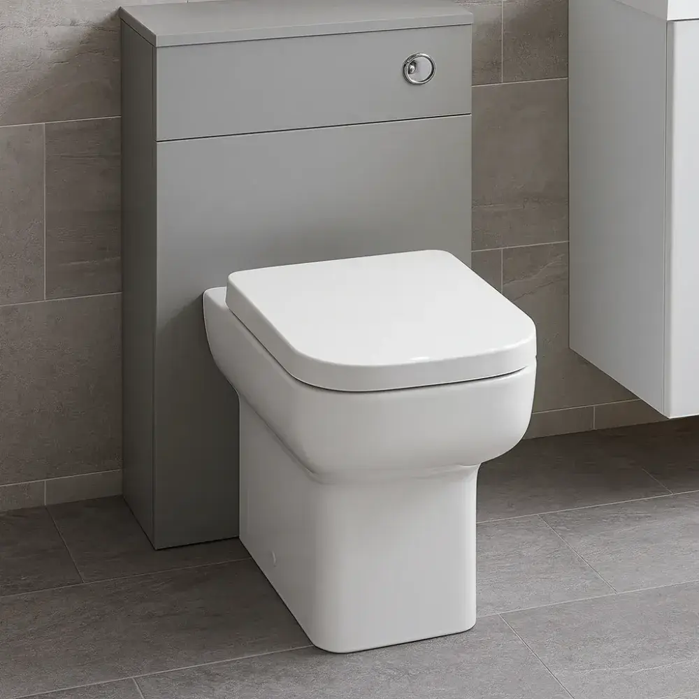 Bijou Comfort Height Back To Wall Rimless WC Pan & Soft Close Seat White