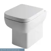 Bijou Comfort Height Back To Wall Toilet Pan and Soft close Seat - White