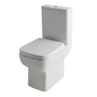 Bijou Comfort Height Toilet Pan, Cistern and Soft Close Seat - White