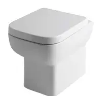 Bijou Square Soft Close Toilet Seat - White