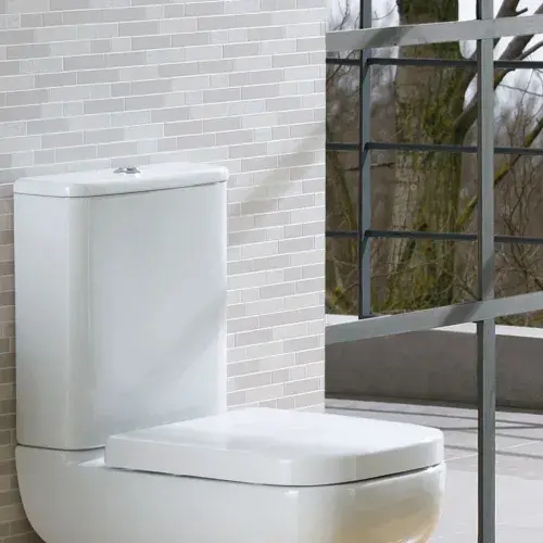 Bijou Square Soft Close Toilet Seat - White