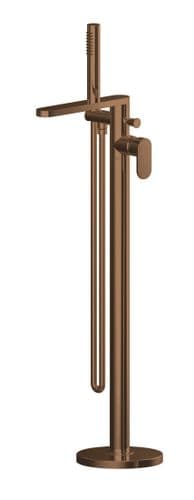 Binsey, Freestanding Bath Shower Mixer with Kit, Brushed Bronze