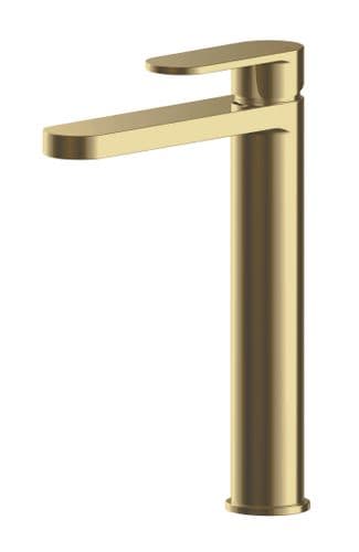 Binsey, High Rise Mono Basin Mixer, Brushed Brass