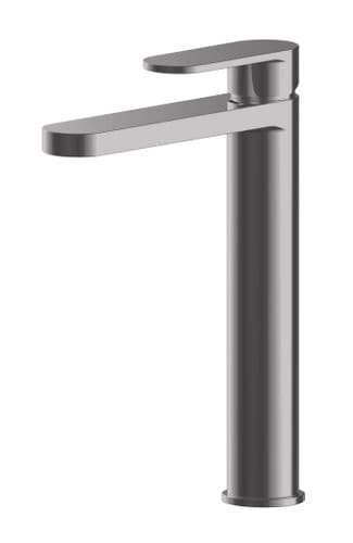 Binsey, High Rise Mono Basin Mixer, Brushed Pewter