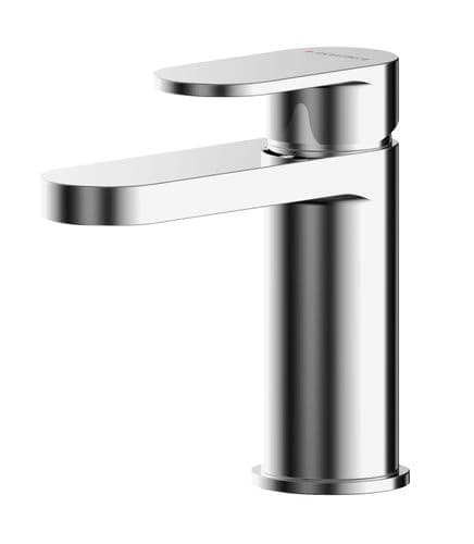 Binsey, Mini Basin Mixer With Push Button Waste, Chrome