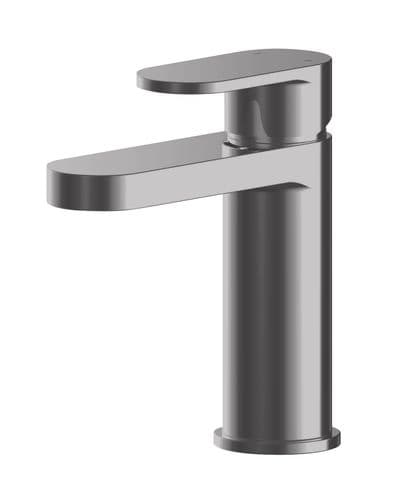 Binsey, Mono Basin Mixer with Push Button Waste, Brushed Pewter