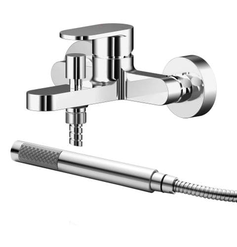 Binsey, Wall Mounted Bath Shower Mixer With Kit, Chrome