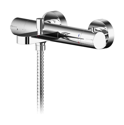 Binsey, Wall Mounted Thermostatic Bath Shower Mixer, Chrome
